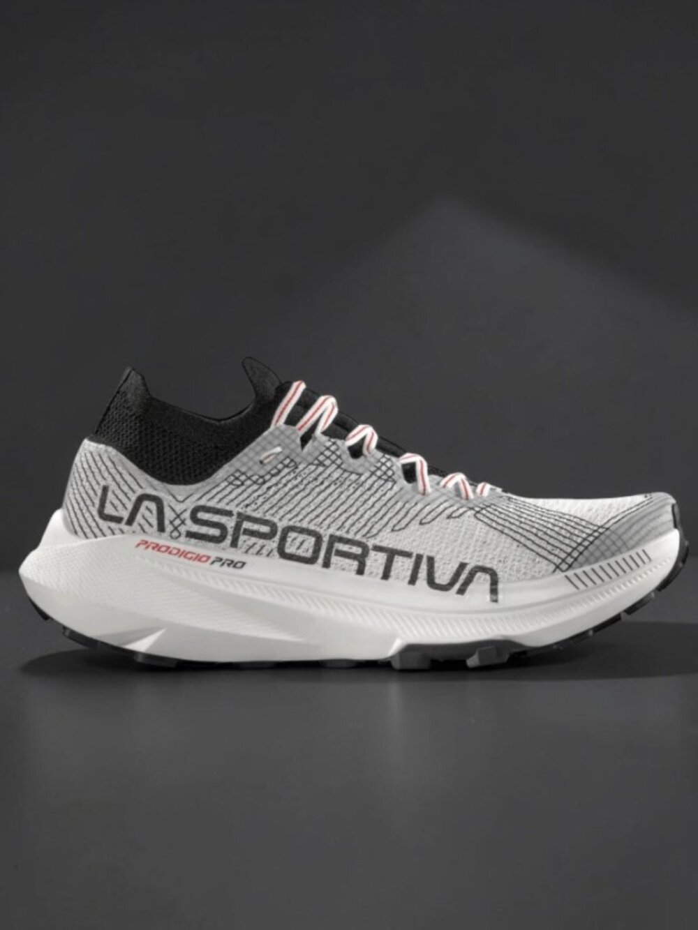 La Sportiva Prodigio Pro White/Black Mens Trail Running Shoes Size US 12 (NEW)